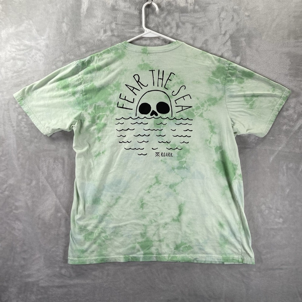 Roark T-Shirt men's XL Custom Tie Dyed Premium Tee Green Short Sleeve Crew Neck